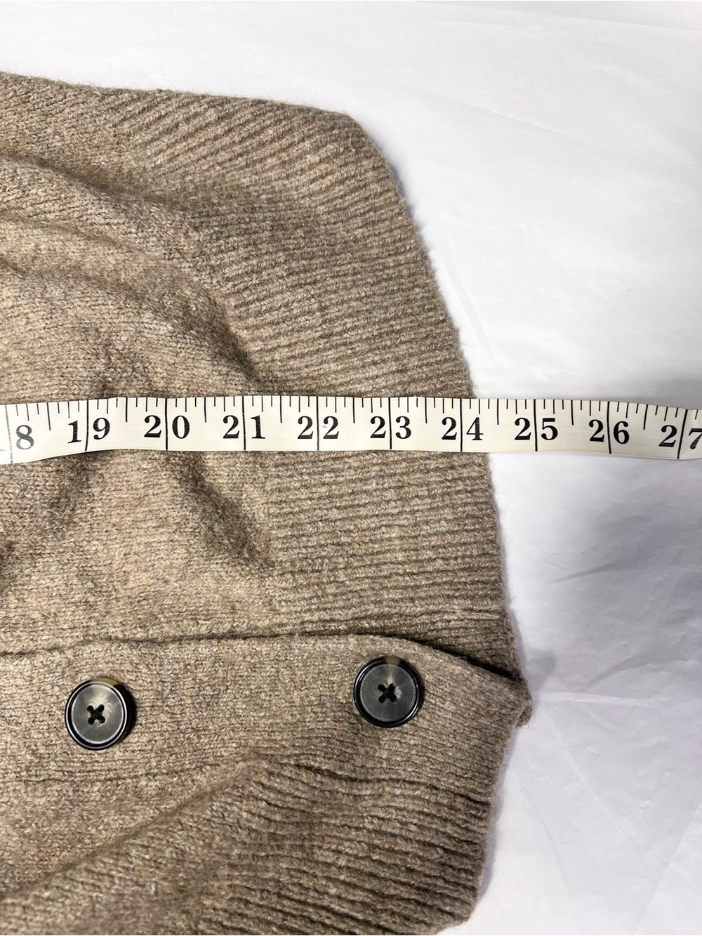 Everlane Heather Taupe The Cocoon Cardigan Plush Cotton Wool Alpaca Blend M NWT - Picture 14 of 16